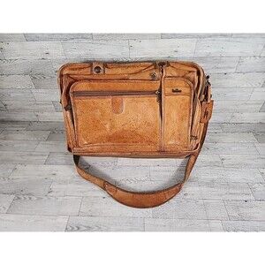 Vintage Hartmann Leather Luggage Carry Bag Briefcase Shoulder Strap Brown 16"